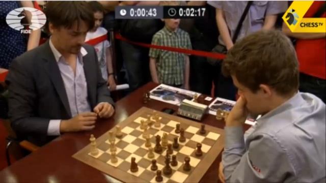 Morozevich-Carlsen 2013 Tal Blitz R7 Russian Commentary