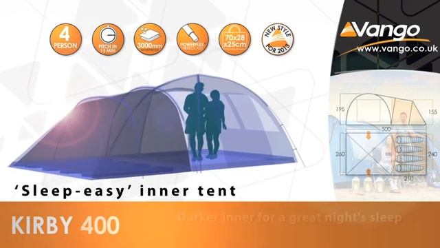 Vango Kirby 400 Tent - www.outdoormegastore.co.uk смотреть онлайн