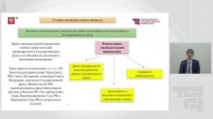 Законодательный процесс | Лектор - Ильиных Александр Владимирович