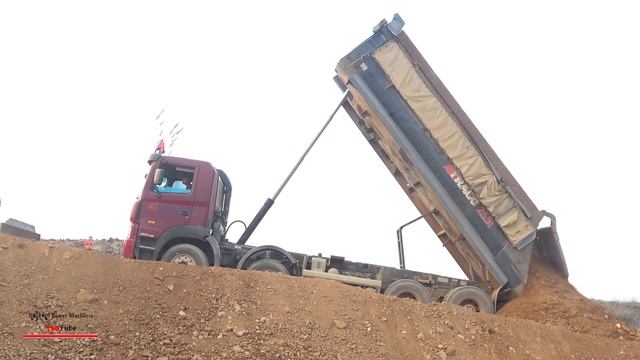 Amazing Excavator Bulldozer Dump Truck Roller Together Working Road Construction смотреть онлайн