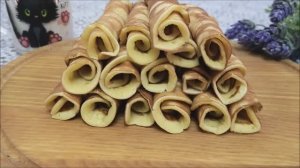 Печенье на сковороде. БЕЗ ДУХОВКИ!!!БЕЗ ДРОЖЖЕЙ!!! ВАФЕЛЬНЫЕ ТРУБОЧКИ БЕЗ ВАФЕЛЬНИЦЫ!!! ВКУСНО!!!