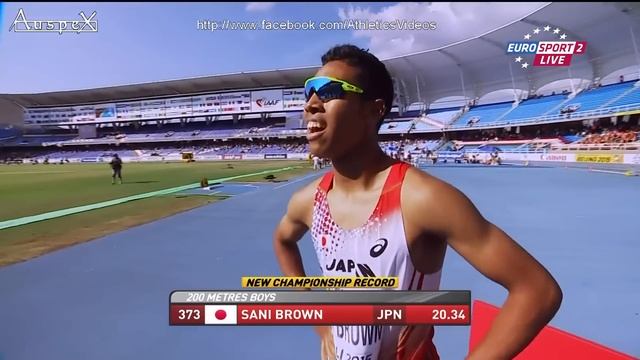 Sani Brown beats Usain Bolt's CR in 20.34 (-0.4m/s) Cali 2015 смотреть онлайн