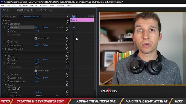 TYPEWRITER TEXT Tutorial & Free Template (Adobe Premiere Pro 2024) смотреть онлайн