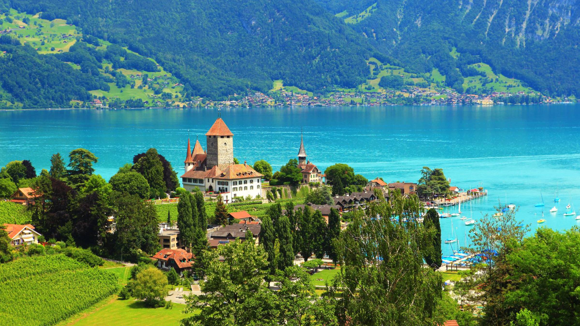 Тун, Швейцария. Пешеходная экскурсия 4K 60 FPS - самые красивые города Швейцарии смотреть онлайн