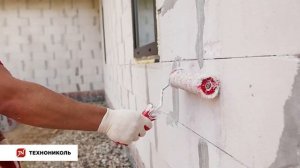 Монтаж плит каменной ваты с применением клея пены ТЕХНОНИКОЛЬ 500 PROFESSIONAL
