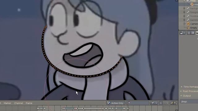 HildaOP_C3(timelapse)_drawing frames with Blender 2.8 grease pencil смотреть онлайн