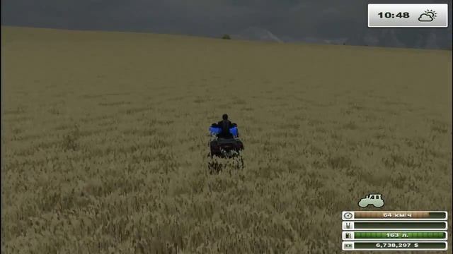 Farming simulator 2013.Уборка огромного поля за минуту. смотреть онлайн