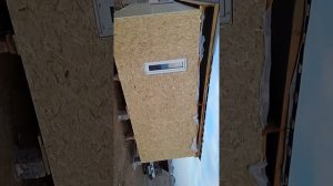 обшили осп дом полностью и накрыли профлистом крышу,поставили окно.