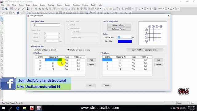 How to Define Grids in Etabs 2016 V 02 смотреть онлайн