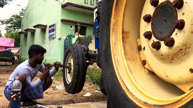 Swaraj 744 FE Tractor front wheel bearing replace -Tractor wheel bearing repair смотреть онлайн