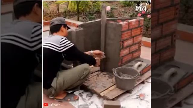 Dog house made of pallet, cement and bricks 🧱🧡 смотреть онлайн