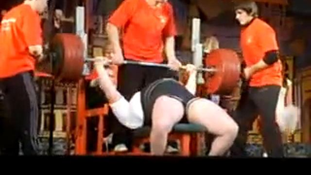 Vitaliy Miheev 245kg (540lbs) raw bench press смотреть онлайн