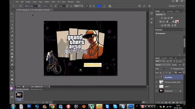 GTA San Andreas || Photoshop CS6 Tutorial create Wallpaper || смотреть онлайн