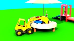 Мультфильмы про машинки - Цилиндр - Город на Детской Площадке