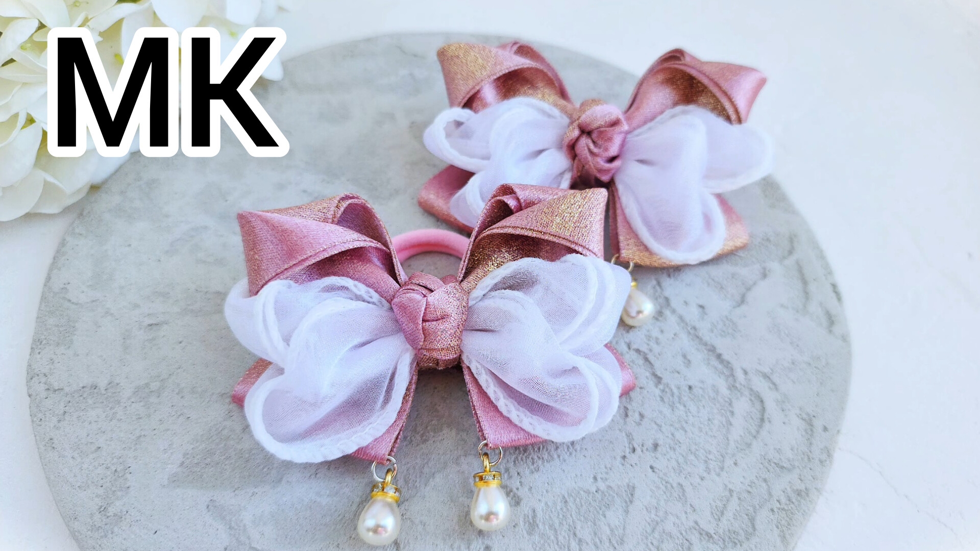 Бантики своими руками, МК школьные бантики, Белые бантики, Бантики из лент, МК Большой бант смотреть онлайн