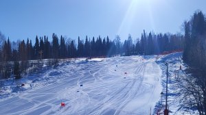 Слалом на сноуборде. Гора Югус. #snowboardslalom