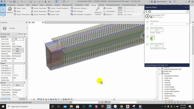 Using Dynamo For Auto Placing Rebar Beam Super T in Revit 2020 смотреть онлайн