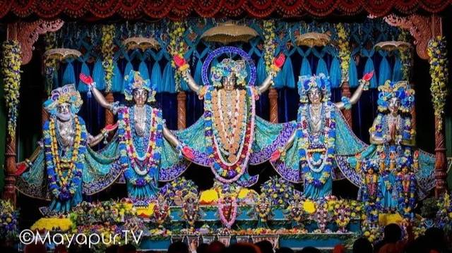 Маха-Абхишека в день Гаура Пурнимы 2025 Маяпур, Индия