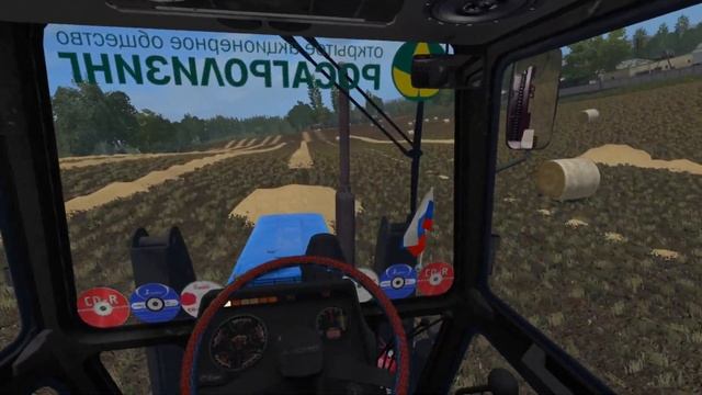 [ РП ] ЗАПРЕССОВАЛ СОЛОМУ НА МТЗ 82.1 смотреть онлайн