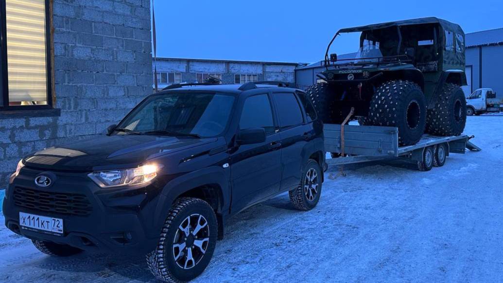 Нива Тревел 2 тонны на прицепе Сможет!?!?! смотреть онлайн