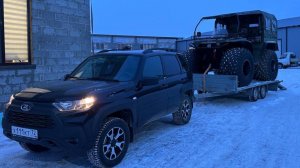 Нива Тревел 2 тонны на прицепе Сможет!?!?!