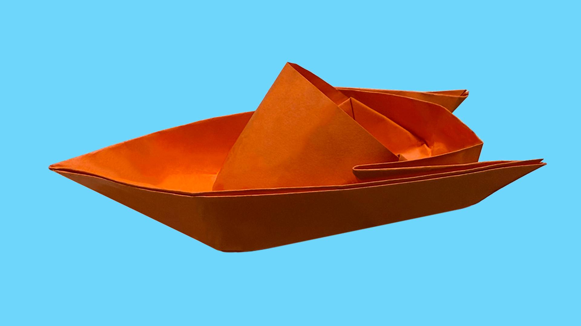 Как сделать катер из бумаги. Оригами кораблик из бумаги. Origami boat смотреть онлайн