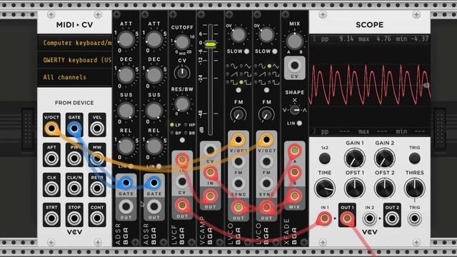 VCV Rack Patch from Scratch Part 3: MIDI Playable Lead