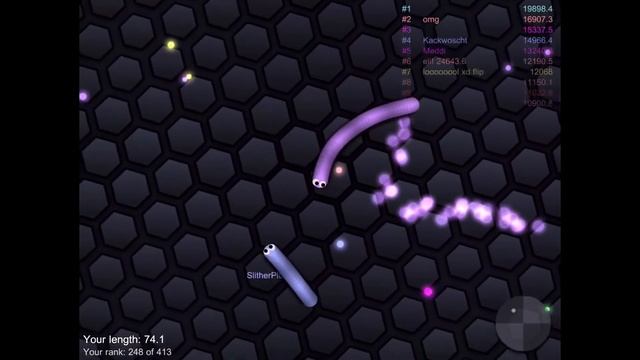 Slither. Io 22000 массы ; БЕРЁМ 1е место!!! смотреть онлайн
