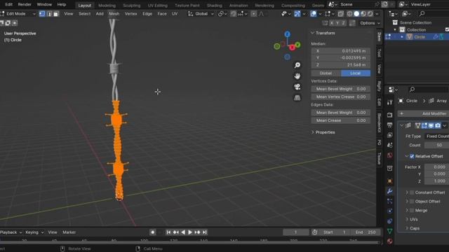 how to MODEL a fence wire in blender 4.0 смотреть онлайн