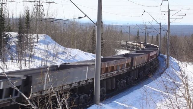 [Apatit] VL15A-003 with a freight train, Vudyavr station смотреть онлайн