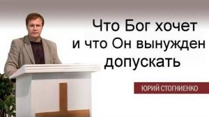Что Бог хочет и что Он вынужден допускать  Юрий Стогниенко