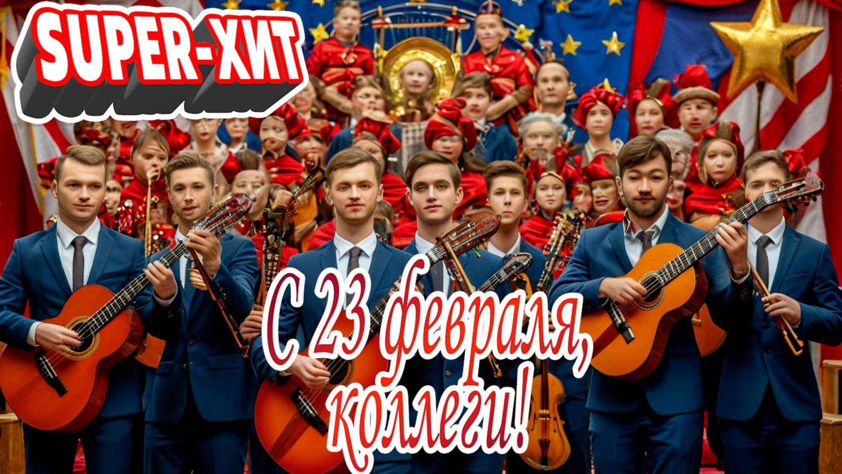 С 23 февраля, коллеги! (песня на заказ, музыкальный апельсин) смотреть онлайн