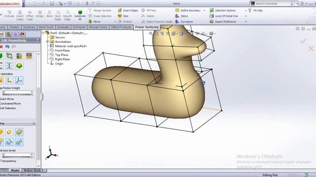 SolidWorks Ördek (Power Surfacing) смотреть онлайн