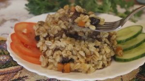 🥕Перловка с  овощами и грибами.  🍲Рецепт постного блюда.