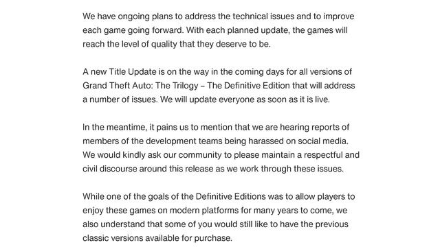 Rockstar Games Publicly Apologies for GTA Trilogy Total Mess смотреть онлайн