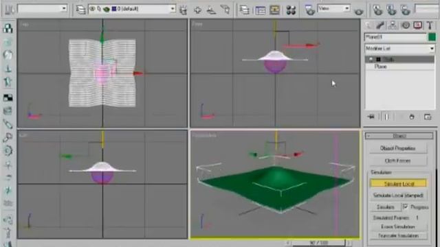 Tutorial 3D Max Studio 7,8,9 - Modeling and Animating Cloth смотреть онлайн