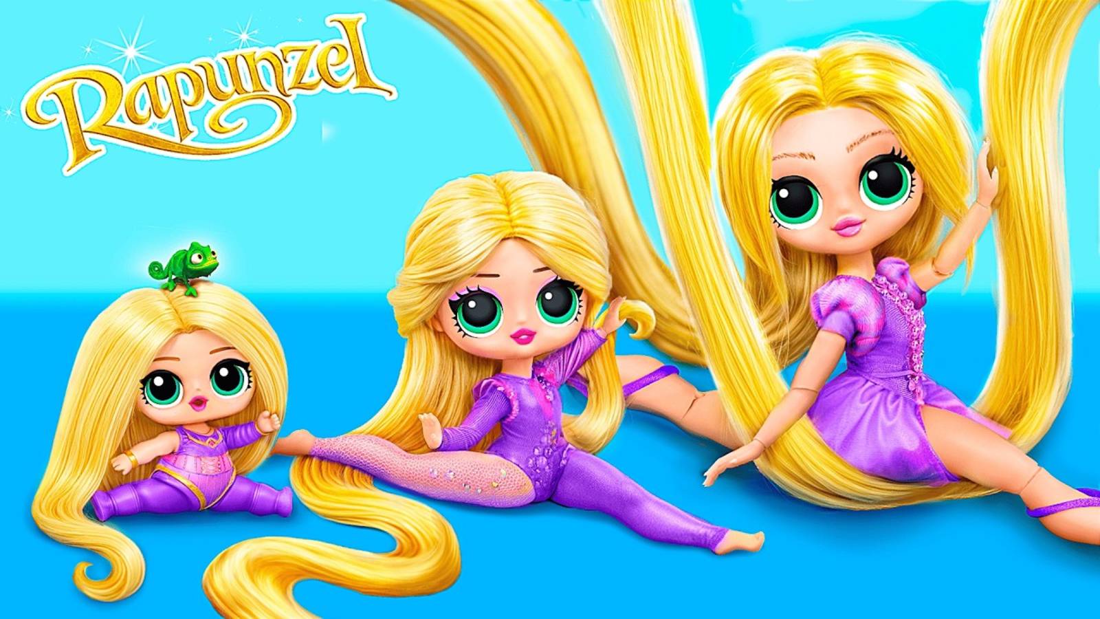 Как Рапунцель стала гимнасткой? Рапунцель растёт! Поделки для кукол ЛОЛ смотреть онлайн