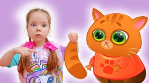 История для детей про котика Bubbu | Бубу котик потерял хвост и Настя ищет