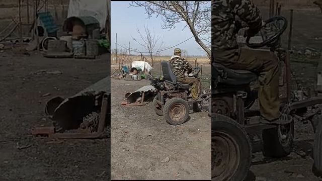 минитрактор с КПП 2109, пробный заезд