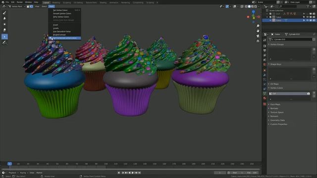 Set Connected Vertex Colors - Blender 2.8+ Free Addon смотреть онлайн