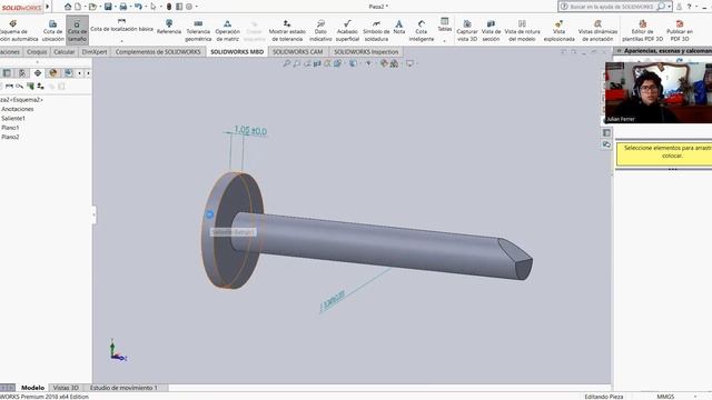 TAREA 3 SOLIDWORKS MBD (Model Based Definition, Definición basada en el modelo) смотреть онлайн