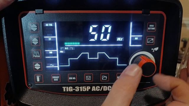 Обзор меню 
Jasic TIG WSME - 315 P AC/DC (E203 II) Аргонодуговая сварка, Английское меню