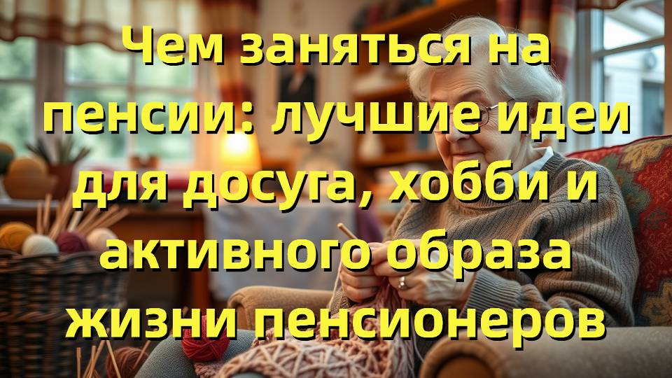 Чем заняться на пенсии: лучшие идеи для досуга, хобби и активного образа жизни пенсионеров смотреть онлайн