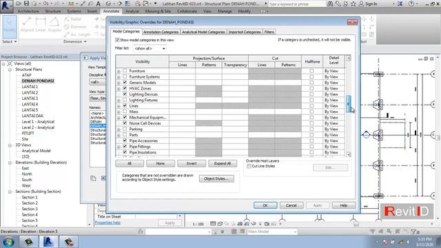 023 Cara Membuat Denah Pondasi dan Membuat View Template Pondasi di Revit. смотреть онлайн