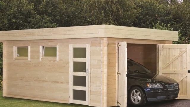 Flat Roof Garage Plans Modern Designs смотреть онлайн
