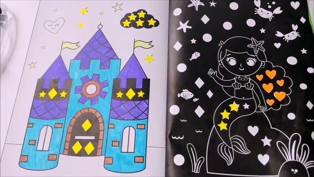 Розмальовка з НЕОНОВИМИ наліпками «NEON STICKERS book» 😉500 неонових наліпок смотреть онлайн