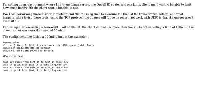 DevOps & SysAdmins: Inaccurate bandwidth limiting in altq queues смотреть онлайн