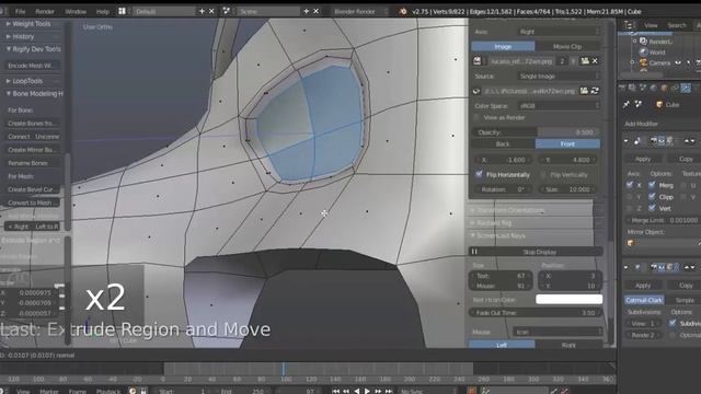 Blender Tutorial: Modeling Lucario: Part 7: Beginning The Face смотреть онлайн