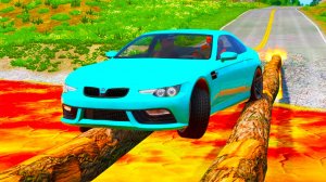 АВТОМОБИЛИ VS БРЕВЕНЧАТОГО МОСТА 😱|BeamNG.Drive|Бемиджи Драйв