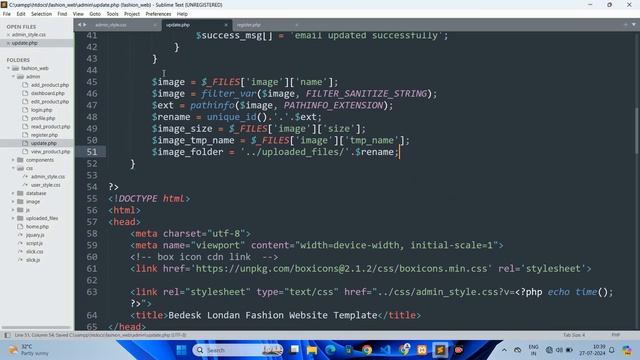 5.Creating a fashion Shop Website: HTML, CSS, JS, PHP & MySQL part 5 смотреть онлайн